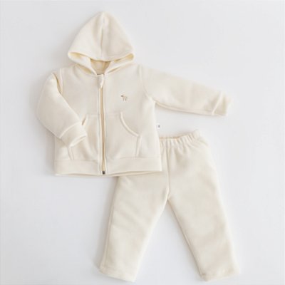 Agasalho de Microsoft com Zíper Baby - Creme