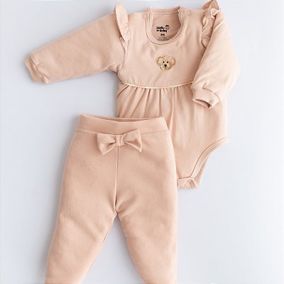 Conj. Body Manga Longa - Ursa Nude