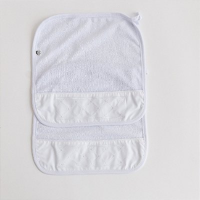 Pano de Boca Atoalhado Simples Premium - Losango Branco