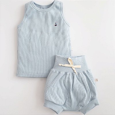 Conj. Regata com Shorts Luxo - Azul