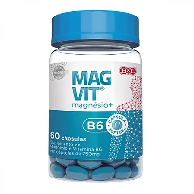 Magvit + B6 750mg Com 60 Capsulas