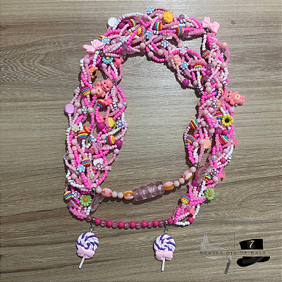 Braja erê rosa 7 fios