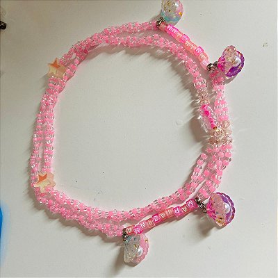 Guia de Ere rosa e transparente 2 fios