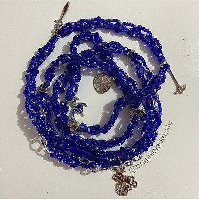 Guia de Ogum azul com corrente