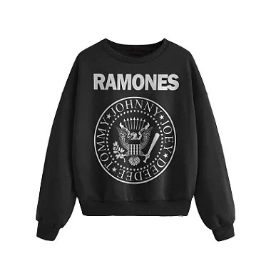 Moletom Careca Ramones Preto