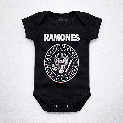 Body Bebê Ramones Preto