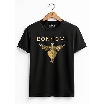 Camiseta Bon Jovi Gold Preta
