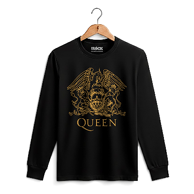 Camiseta Manga Longa Queen Preta