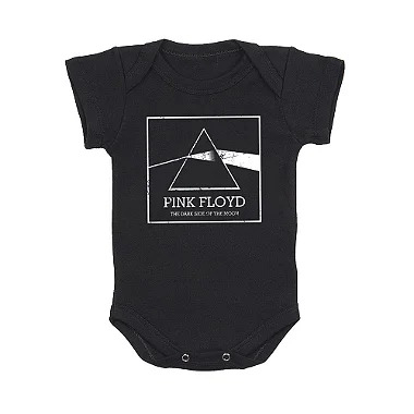 Body Bebê Pink Floyd The Dark Side Preto