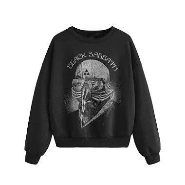 Moletom Careca Black Sabbath Preto