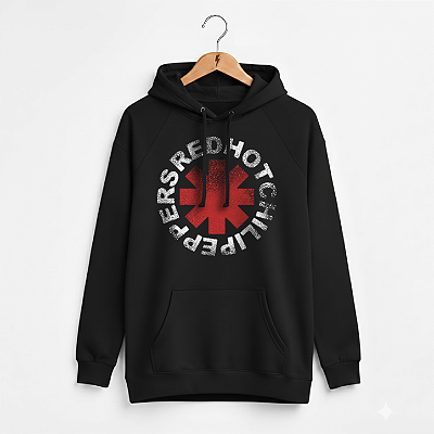 Moletom Canguru Feminino Red Hot Spray Preto
