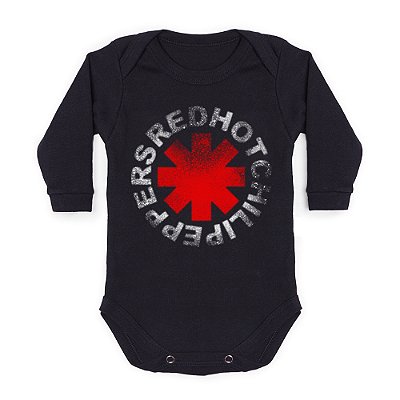 Body Bebê Manga Longa Red Hot Spray Preto
