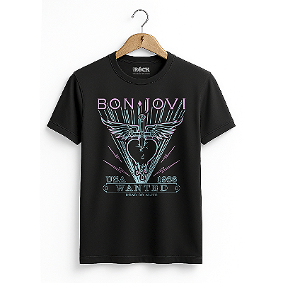 Camiseta Bon Jovi Wanted Preta