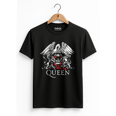 Camiseta Queen Brasão Preta