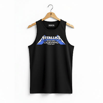 Regata Masculina Metallica Ride The Lightning Preta