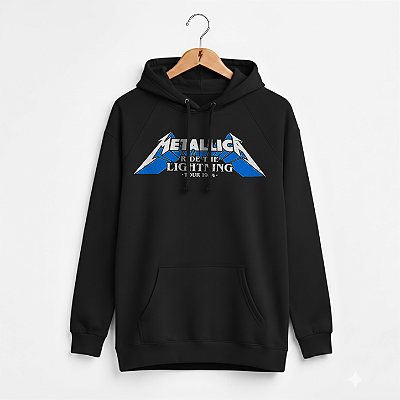 Moletom Canguru Feminino Metallica Ride Tour Preto