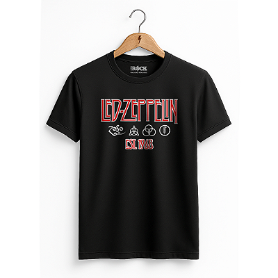 Camiseta Led Zeppelin 1968 Preta
