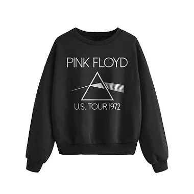 Moletom Careca Pink Floyd Preto