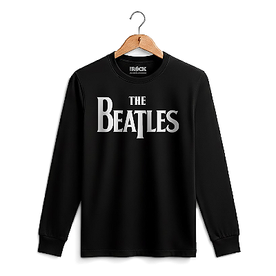 Camiseta Manga Longa The Beatles Preta