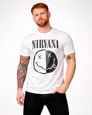 Camiseta Nirvana Smile Branco