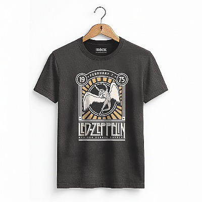 Camiseta Estonada Led Zeppelin Garden Preta