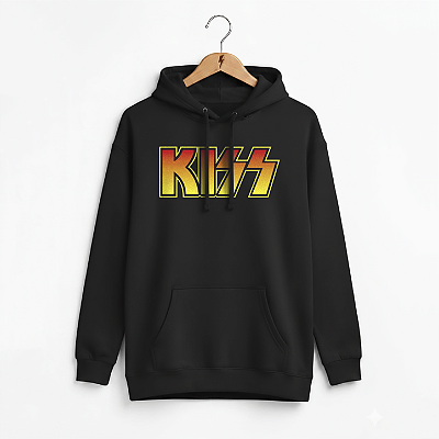 Moletom Canguru Kiss Preto