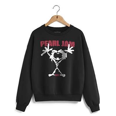 Moletom Careca Pearl Jam Alive Preto