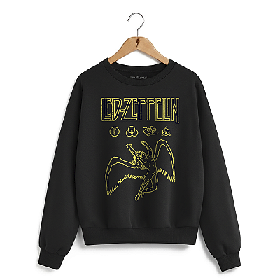 Moletom Careca Led Zeppelin Preto