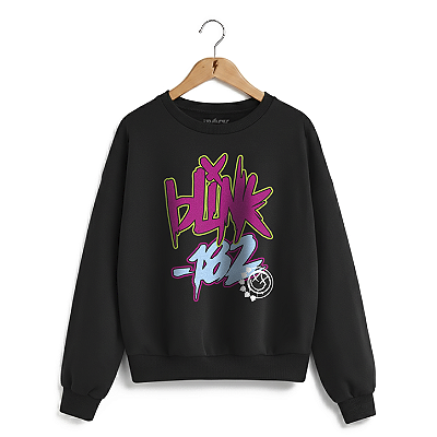 Moletom Careca Blink 182 Preto