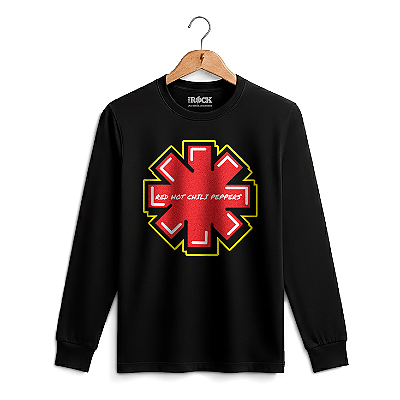 Camiseta Manga Longa Red Hot Logo Preta