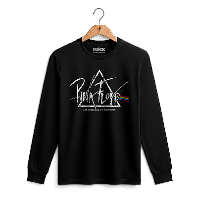 Camiseta Manga Longa Pink Floyd Prism Preta