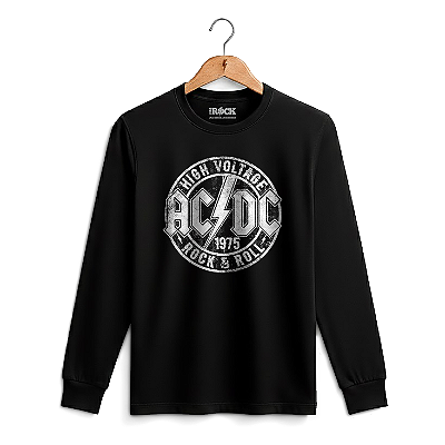 Camiseta Manga Longa ACDC High Preta