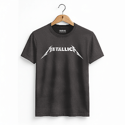 Camiseta Estonada Metallica Preta