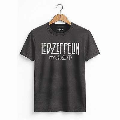 Camiseta Estonada Led Zeppelin Preta