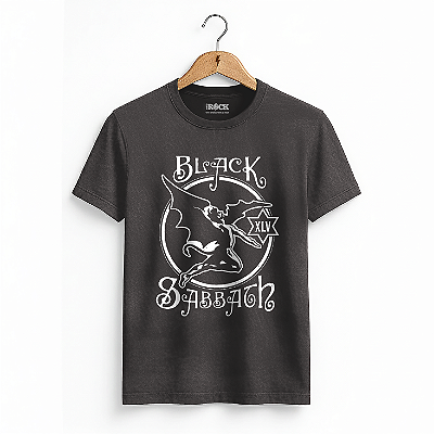 Camiseta Estonada Black Sabbath Angel Preta