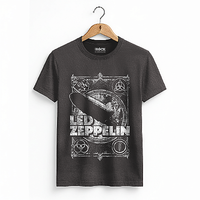 Camiseta Estonada Led Zeppelin Mothership Preta