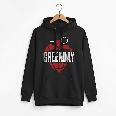 Moletom Canguru Green Day Grenade Preto
