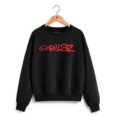 Moletom Careca Gorillaz Preto