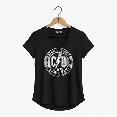 Blusinha ACDC High Voltage Preta