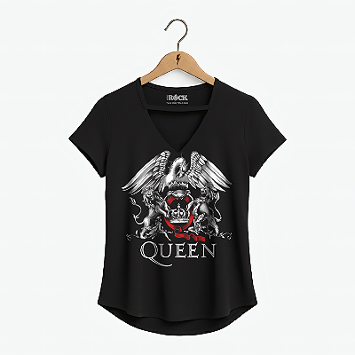 Blusinha Queen Brasão Preta