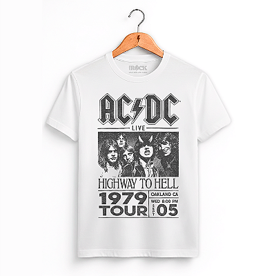 Camiseta ACDC Highway To Hell - Branca