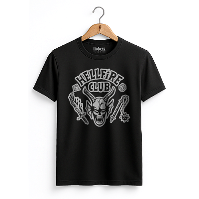 Camiseta Stranger Things Hellfire Club - Preta