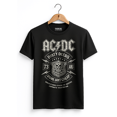 Camiseta ACDC Dirty Deeds - Preta