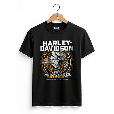 Camiseta Harley Davidson Eagle - Preta