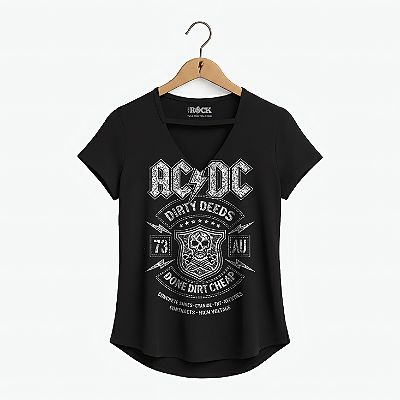 Blusinha ACDC Dirty Deeds Preta
