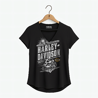 Blusinha Harley Davidson Ride Free Preta