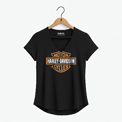 Blusinha Harley Davidson Logo Preta