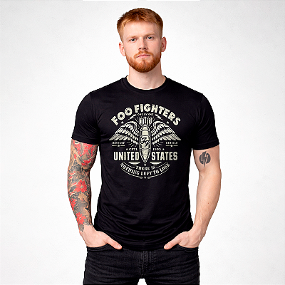 Camiseta Foo Fighters One By One - Preta