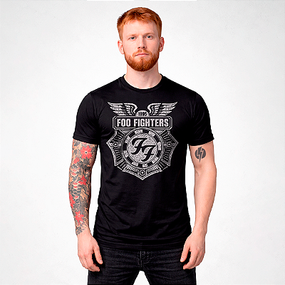 Camiseta Foo Fighters Logo 1995 - Preta