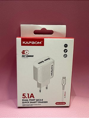 KIT CARREGADOR ( CAIXA C/ CABO V8 / MICRO USB )